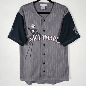 Disney Parks Nightmare Before Christmas Skellington Mens Small Baseball Jersey
